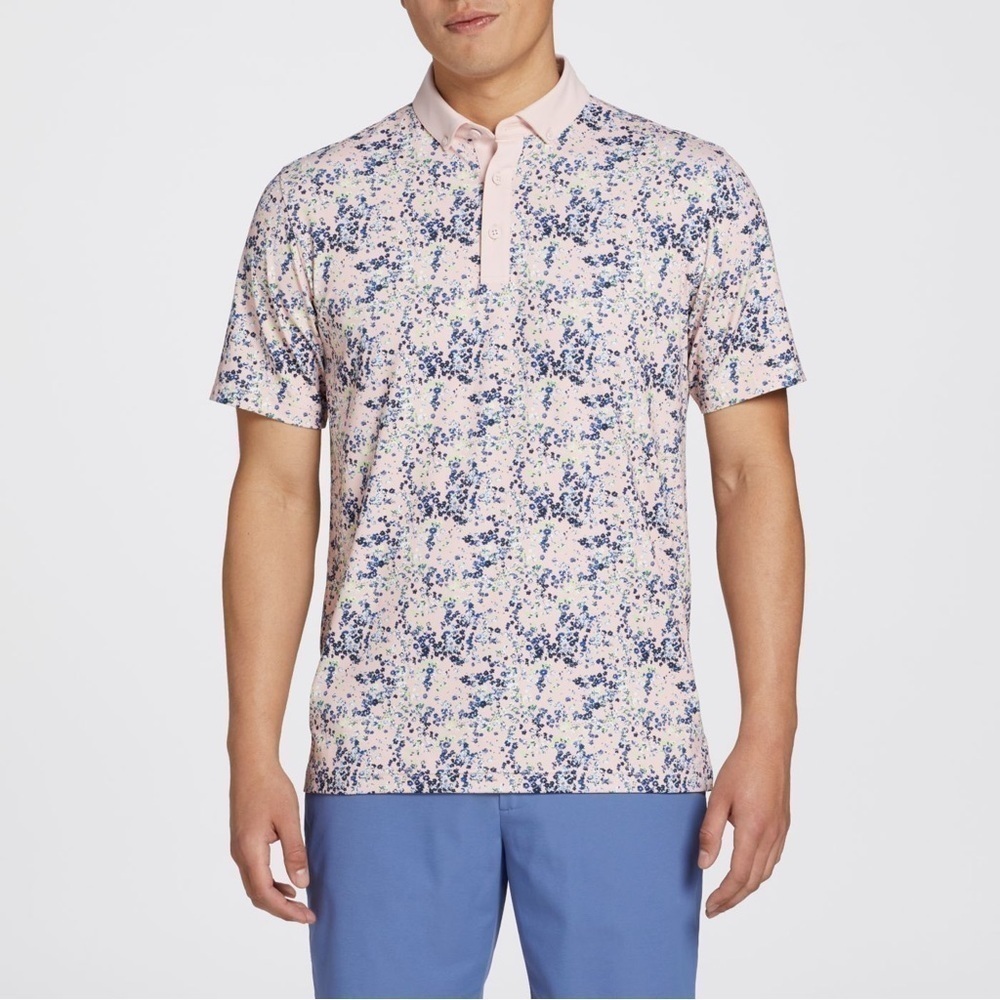 Walter Hagen Men's Performance 11 Garden Party Printed Short Sleeve Golf Polo - Picture 5 of 8